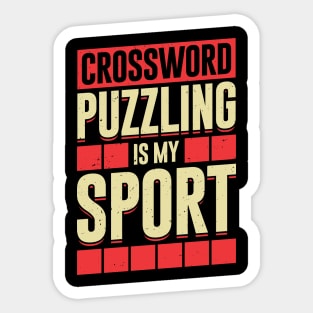 Crossword Puzzling Is My Sport Sticker